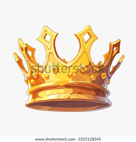 Golden Crown isolated. Royal kings crown. Vector illustration