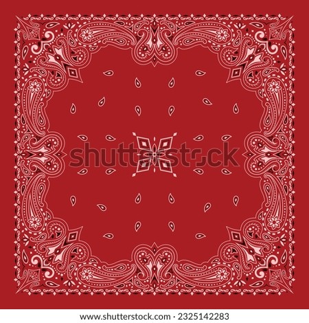 Simply Bandana decorated with white black geometric ornament lines that can be applied to fabrics of various colors
 Royalty-Free Stock Photo #2325142283