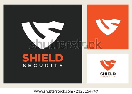 Letter S Superhero Emblem Badge Label for Security Strong Secure logo design