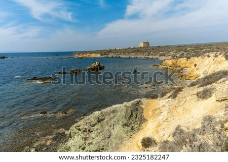 Landscape of a rocky beach