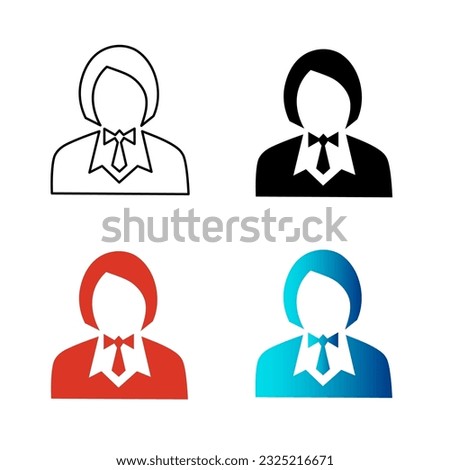 Abstract Business Woman Silhouette Illustration