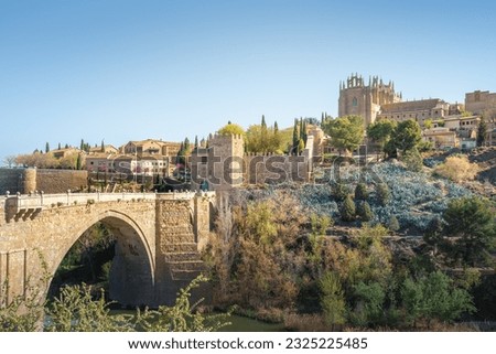 San Martin Bridge and Monastery of San Juan de los Reyes - Toledo, Spain