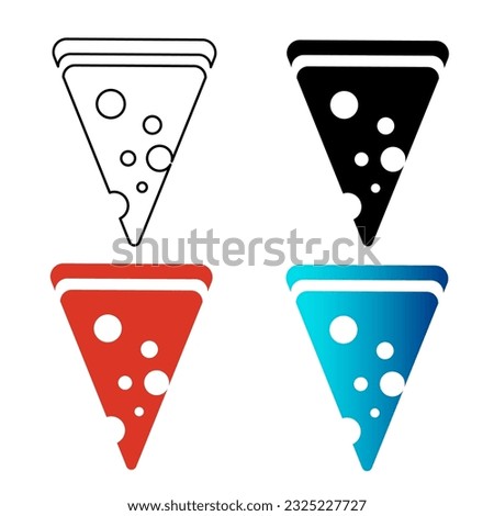 Abstract Pizza Slice Silhouette Illustration