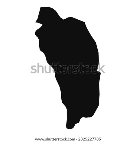 Abstract Silhouette Dominica Simple Map