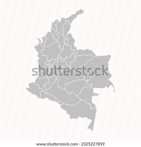Detailed Map of Colombia With States and Cities