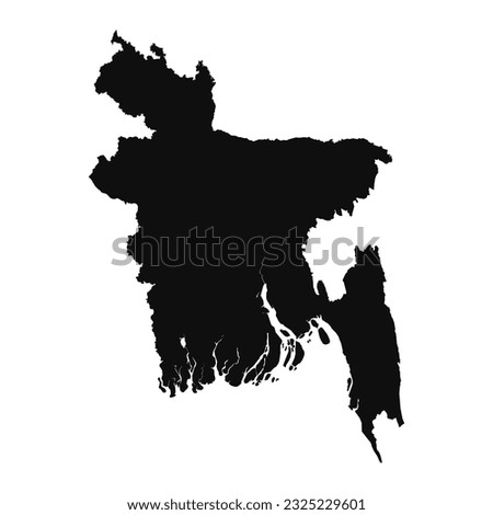 Abstract Silhouette Bangladesh Simple Map, can be used for business designs, presentation designs or any suitable designs.