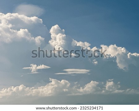 Close up of beautiful puffy clouds as background