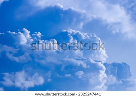 Beautiful blue sky with storm will be coming.concept picture nature of blue sky.