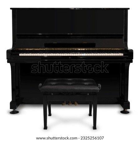 Piano isolated on white background, Piano music equipment on white With work path.