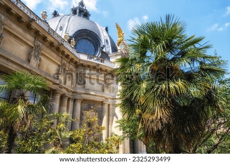 Petit Palais in Paris famous art museum located across grand palais. View of central courtyard garden area in summer. Paris, France Royalty-Free Stock Photo #2325293499