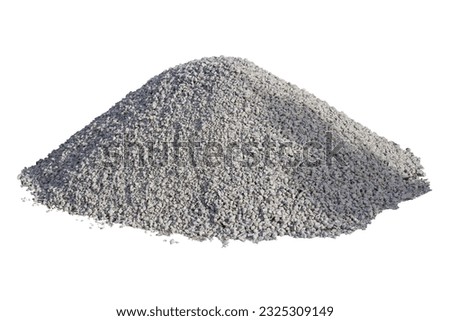 Pile of gravel or stone for construction isolated on white background included clipping path. Royalty-Free Stock Photo #2325309149