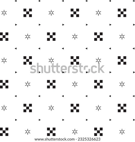 Geometric and element pattern,black and white abstract geometrical backgrounds for design, fabric, textile, wrapping etc. Royalty-Free Stock Photo #2325326623