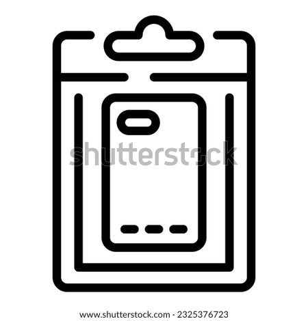 New smartphone case icon outline vector. Mobile cover. Device protect