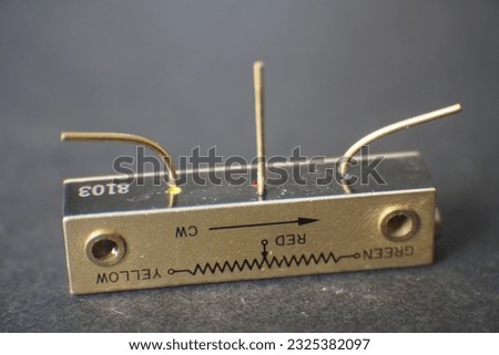 Vintage passive components resistor static and variable