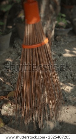 A stick broom is a tool for cleaning dust and dirt

￼


