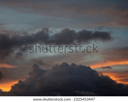 View of the sky and clouds at sunset