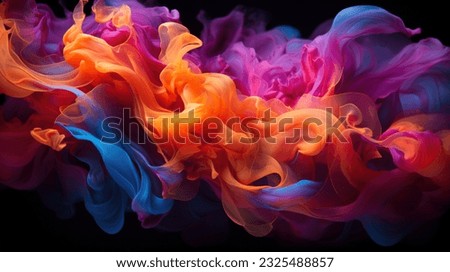 Abstract wave of colorful smoke Royalty-Free Stock Photo #2325488857