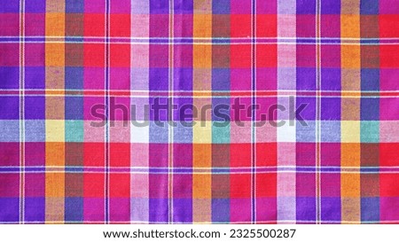 Plaid pattern, Loincloth pattern, Tartan pattern, Check pattern from local and cultural product in Thailand. Royalty-Free Stock Photo #2325500287