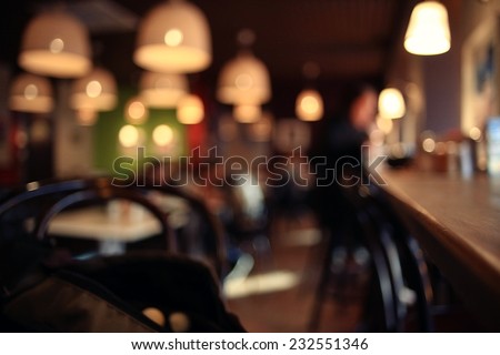 restaurant blurred background Royalty-Free Stock Photo #232551346