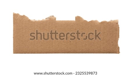 Brown Cardboard paper piece isolated on white background Royalty-Free Stock Photo #2325539873