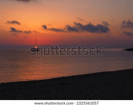 sunrise at a lonely beach on mallorca in spain