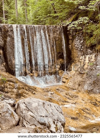 Beautiful Waterfall in the Bavarian Alps (Germany)