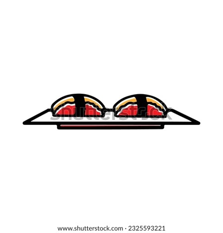 Sushi icon, concept illustration, outline symbol, vector sign, linear symbol.