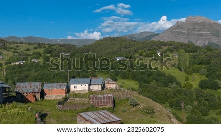My highland village photos, include houses, gardens, forrest, birds, hills,  valleys, sky, nature, landscape  