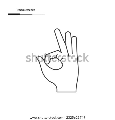 Ok Hand Gesture Icon Vector Design.