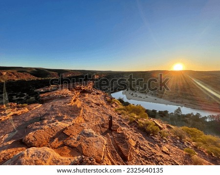 Sunrise Skywalk Kalbarri National Park Royalty-Free Stock Photo #2325640135