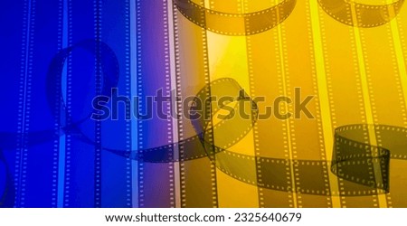 colored abstract background with film strip