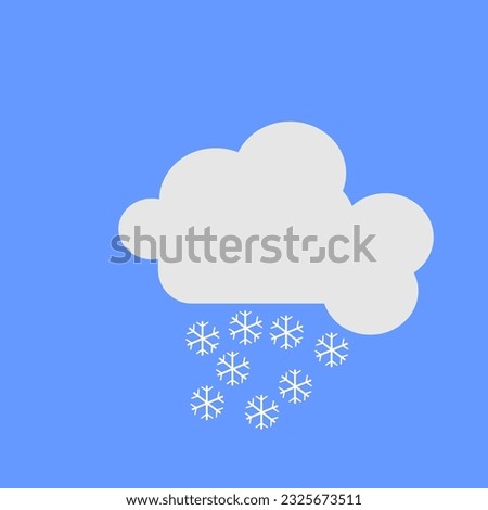 snowy weather vector,vector illustration clip art of snowy clouds on a blue background