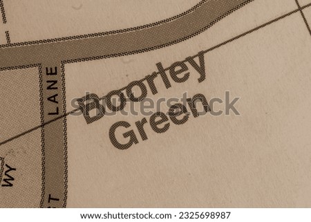 Boorley Green near Southampton in Hampshire, England, UK atlas map town name in sepia