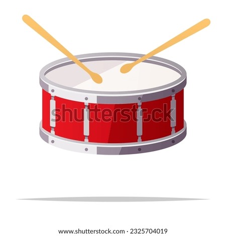 Snare drum vector isolated illustration Royalty-Free Stock Photo #2325704019