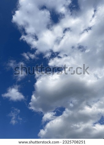 Blue sky with clouds in summer