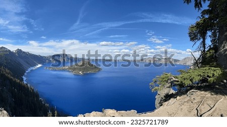 Crater lake a panoramic view