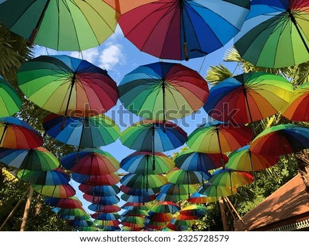 #rainbow #umbrella #color #beautiful #bright
