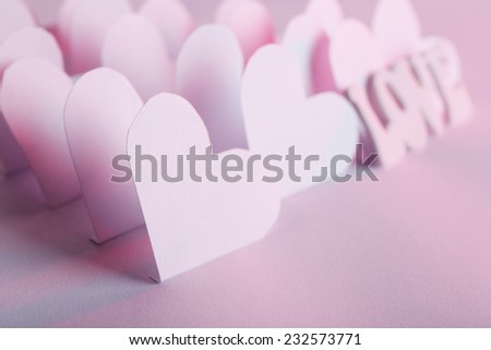 Beautiful applique paper with hearts