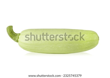 Fresh vegetable zucchini or marrow isolated on white background close up. File contains clipping path. Full depth of field.