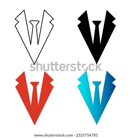 Abstract Necktie Silhouette Illustration, can be used for business designs, presentation designs or any suitable designs.