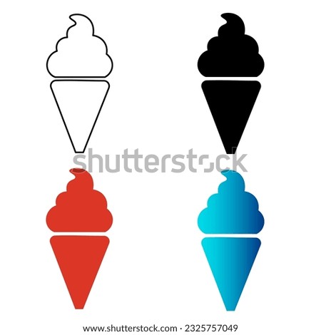 Abstract Ice Cream Silhouette Illustration, can be used for business designs, presentation designs or any suitable designs.