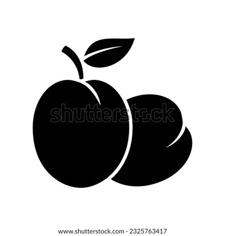 plum icon vector design template in white background Royalty-Free Stock Photo #2325763417