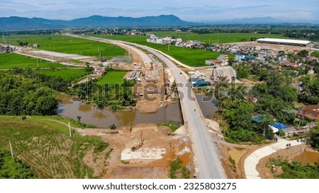 On the construction site of roads in Thanh Hoa, Viet Nam.
