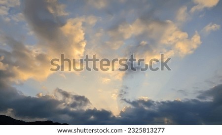sky view with sun glare