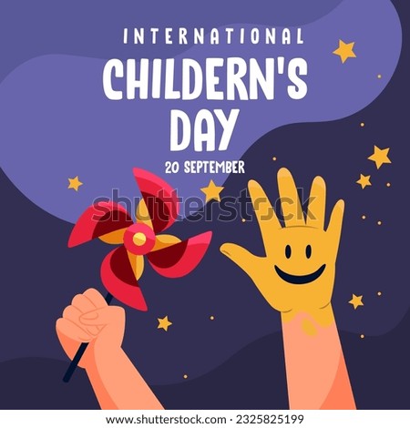 Happy Children's day Illustration Background. Happy kids vector illustration template Greeting card, poster, background. Vector eps 10