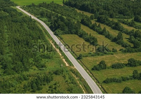 view of trees with road