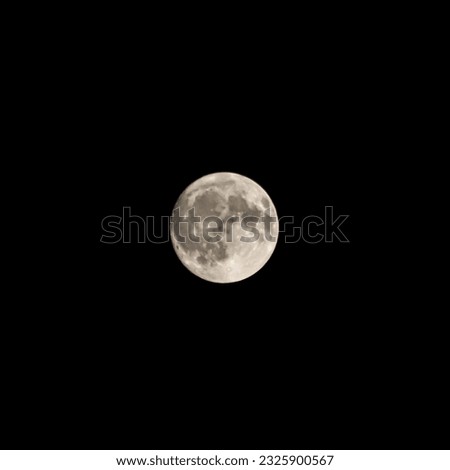 The supermoon in September 30th 2023 at night sky Depok city, harvest moon 
