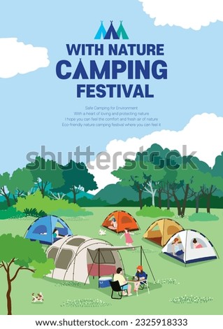 People who enjoy camping while healing in nature Royalty-Free Stock Photo #2325918333
