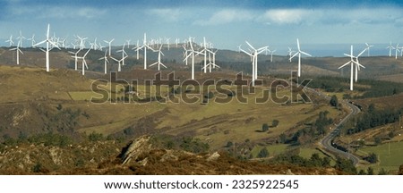 Wind farm in the mountains of Ortigueira (A Coruña, Spain).