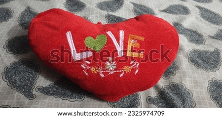 Red love heart picture with background 